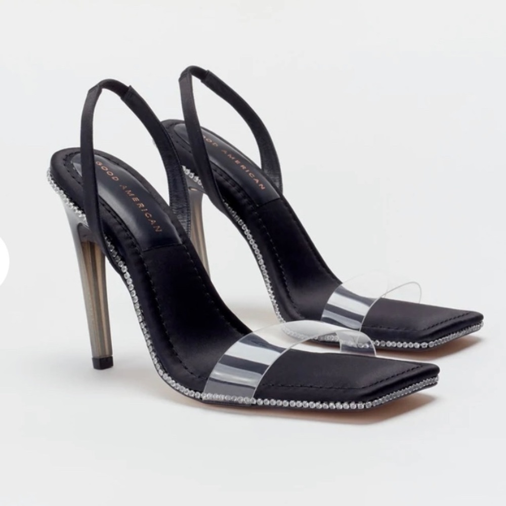 Good American Crustal Crush Heel/Sandal